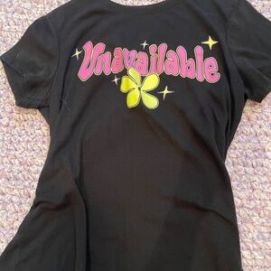 Unavailable Graphic Black Tee